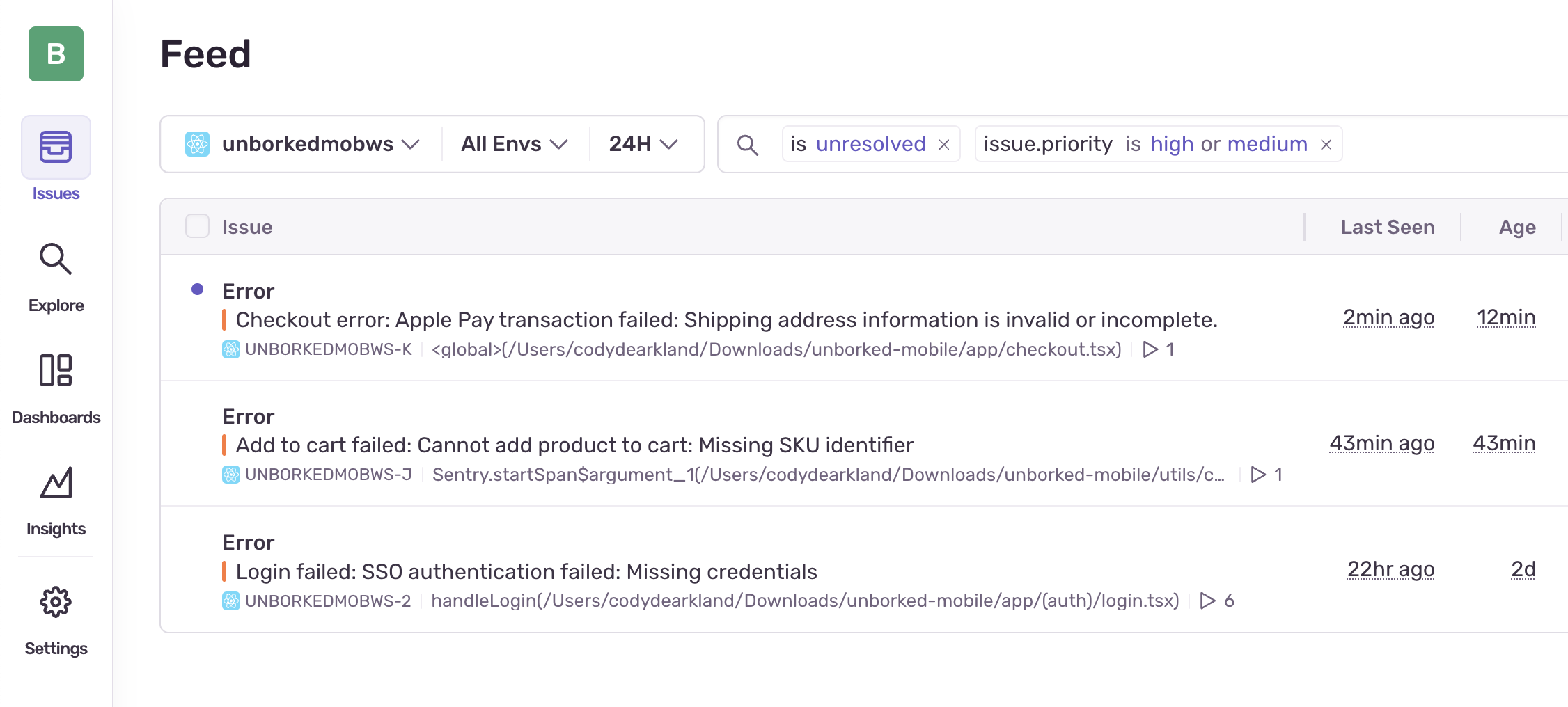 Checkout Issue